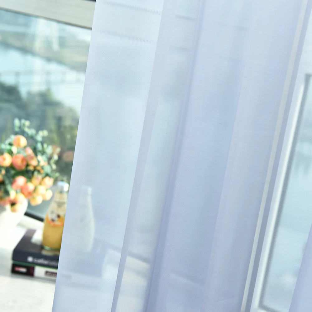 Цвет градиент окно марли Красота остекленной двери занавески 5 цветов вышивка