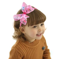 meimile colored headbands for girls new hair accessories with bow floral headband bows for kids navy blue