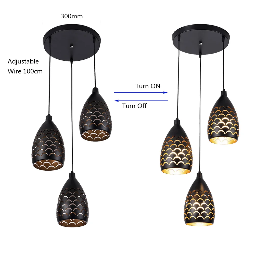 Железный ажурный потолочный светильник в стиле арт деко современные винтажные