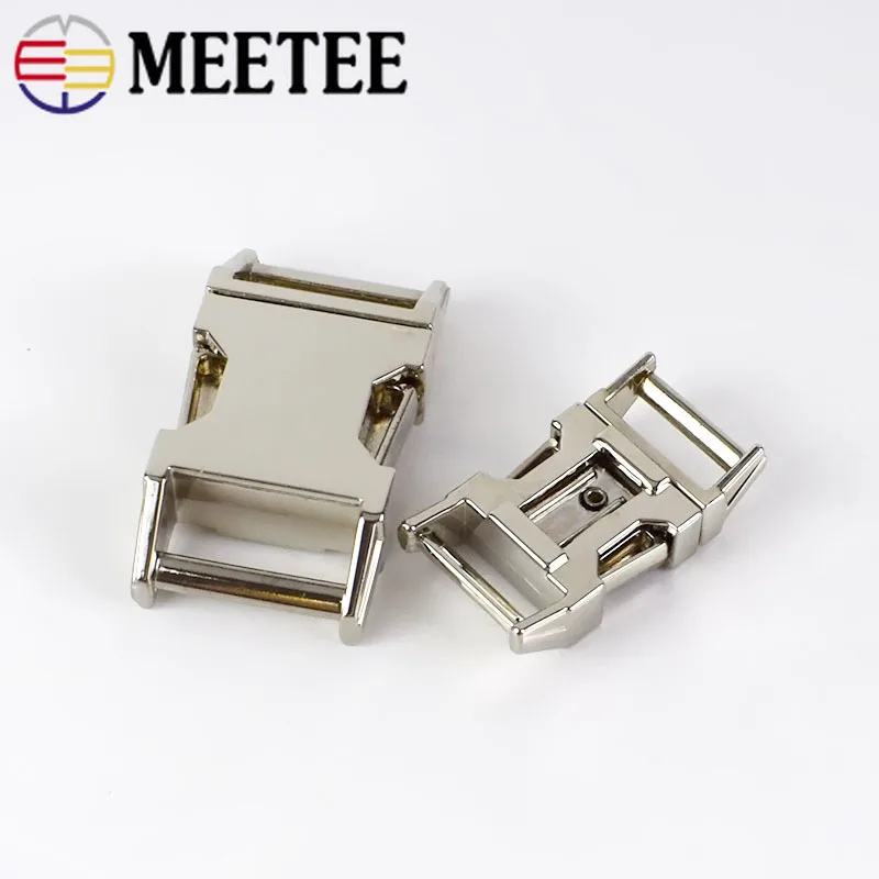 Meetee 2 шт. 10/15/20/25 мм металлический быстро сторонний релиз изогнутой пряжкой ошейник поводок для питомца собаки DIY сумка лямки продажы паракордового Браслета Аксессуар BF035