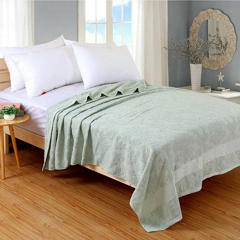 Однотонное покрывало для кровати жаккардовое Хлопковое одеяло автомобильного