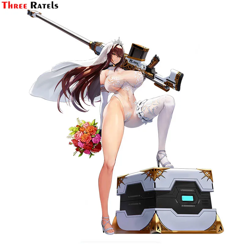 Наклейки Three Ratels FC993 с изображением девушки из аниме пикантное оружие королевская