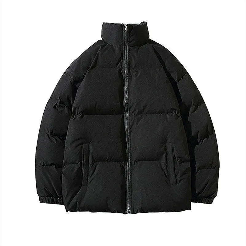 

Winter Jacket Men Parkas Thicken Warm Coat Mens Stand Collar Jackets Solid Color Parka Coat Women Fashion New Streetwear Plus