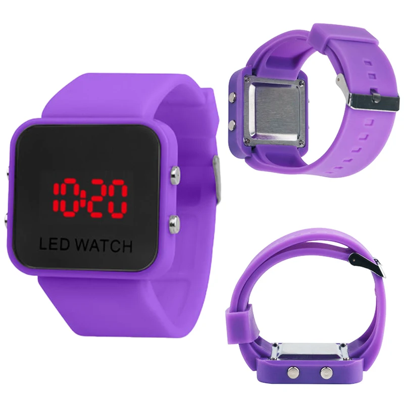 

New Practical Butterfly Nurse with Clip Brooch Casual Student Children Jelly Color Led Plastic Electronic Watch