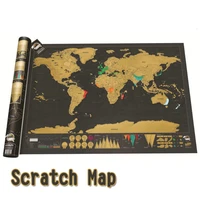 scratch map home decor wall stickers erase world travel map scratch off world map for bedroom hall office wall sticker