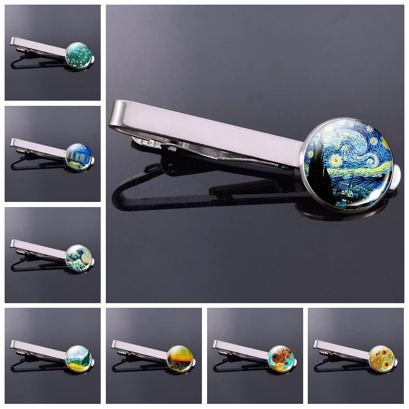 Художественная Картина Ван Гога зажим для галстука звездная ночь Подсолнухи
