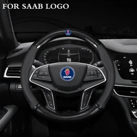 2021 carbon fiber leather car steering wheel cover for saab 93 95 9 3 5 900 9000 car decoration interior accessories