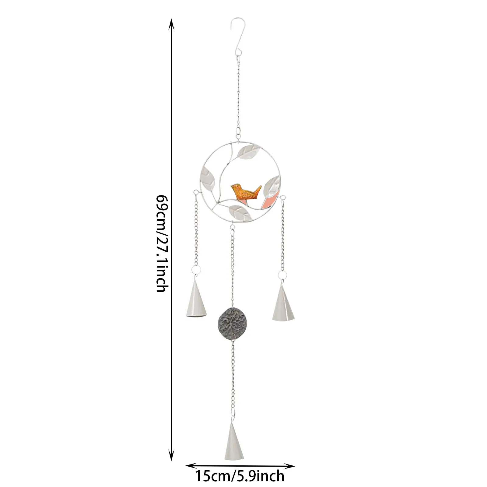 

1/2PC Exquisite pendant decoration, Metal Wind Chimes Ornaments Home Window Wall Decoration Crafts 50N