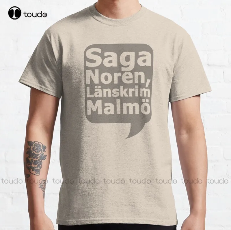 

Классическая Мужская хлопковая футболка, новинка, Сага Норен Lanskrim Malmo