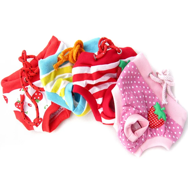Cute Pet Dog Cotton Cozy New Panty Shorts Pants Underwear Pets Dogs Puppy Diaper Striped Polka Dots Sanitary1. | Дом и сад