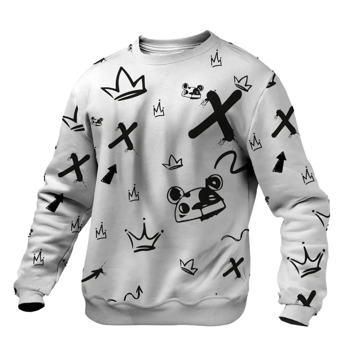 

King Pattern 3D Basic Sweatshirt