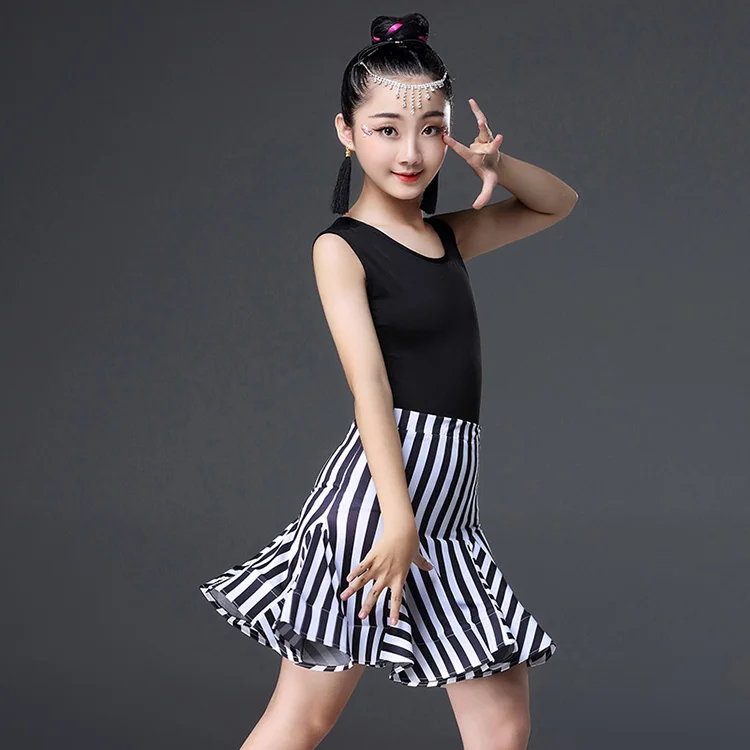 Платье для латинских танцев девочек Детский комплект ча-ча Фламенго платье танго