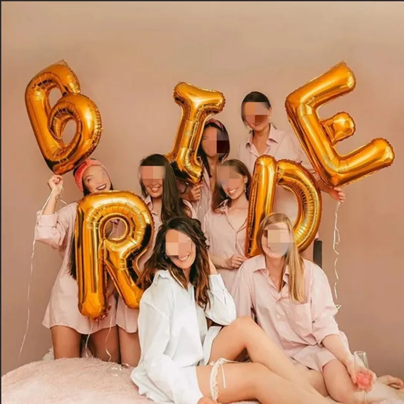 Буквы Свадебные золотистые/серебристые из фольги 16/32 дюйма | Дом и сад