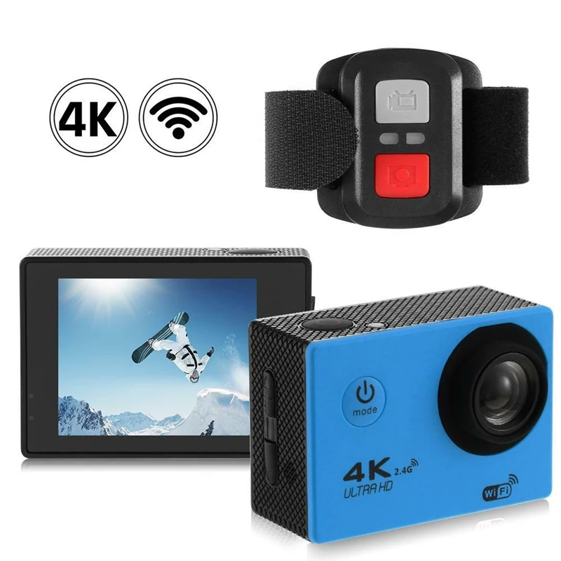 4K Wifi Экшн камера 1080P Hd 16Mp шлем водонепроницаемый Dv дистанционное управление Спорт