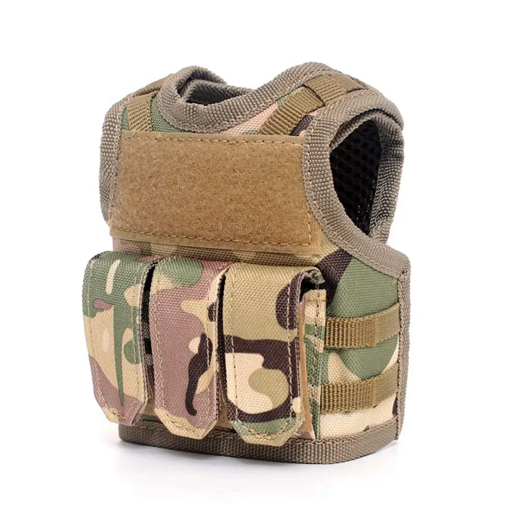 Оранжевый Пивные военные жилеты Molle Тактические Премиум мини миниатюрные охотничьи охладители напитков регулируемые плечевые ремни Крышка чайника - Цвет: Оранжевый