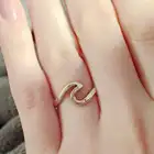 1 цвет s простой дизайн морская волна океан серфинг сплав кольцо розовый Золотой Серебряный цвет пальцы морской пляж ювелирные кольца для женщин Серфер