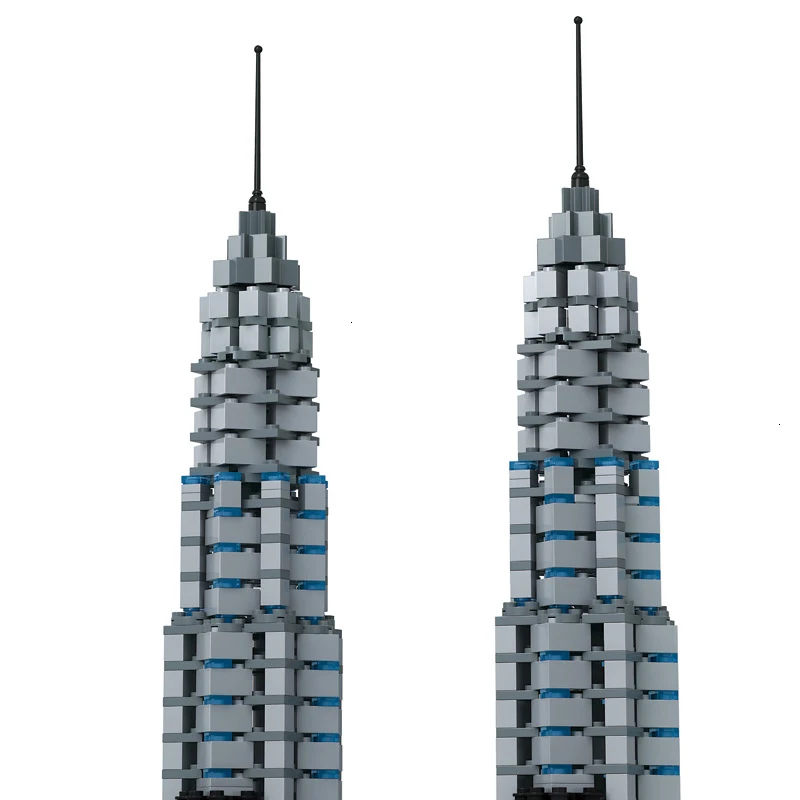 Wange 8011 Новая серия знаменитой архитектуры башня Петронас Куала лампур 3D модель