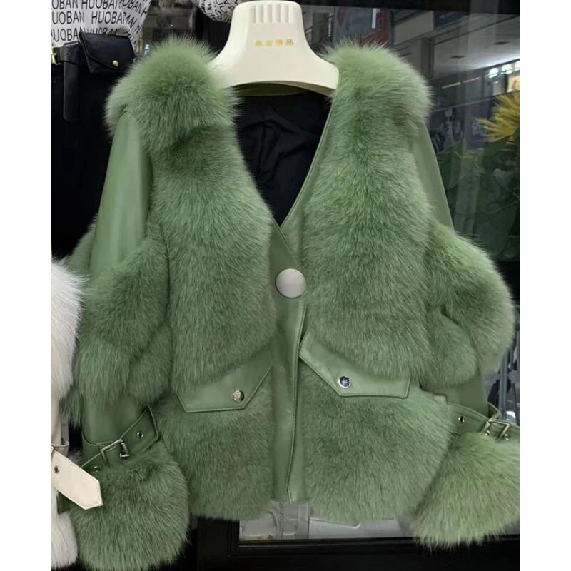 

Women's Stylish Fur Coat High Quality Real Fox Fur Vest 100% Natural Fox Fur Jacket 2020 New Style