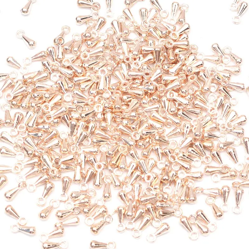 100Pcs7x3mm хвост удлиняющаяся цепочка металлические подвески в форме капель воды