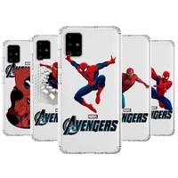 marvel spider man deadpool anime style transparent phone case hull for samsung galaxy a50 a51 a20 a71 a70 a40 a30 a31 80 e 5g s