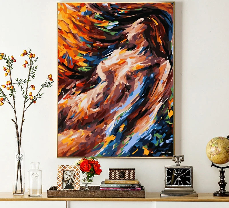 Abstract charming 4 Balala DIY Современная Абстрактная Сексуальная живопись по номерам настенные художественные плакаты картины для декора гостиной без рамы холст - Цвет: Abstract charming 4