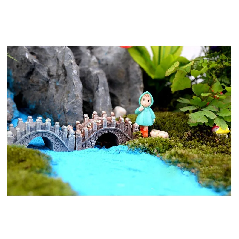 Мини каменный мост скульптура в виде здания Jardin фигурка Смола ремесло домашнего
