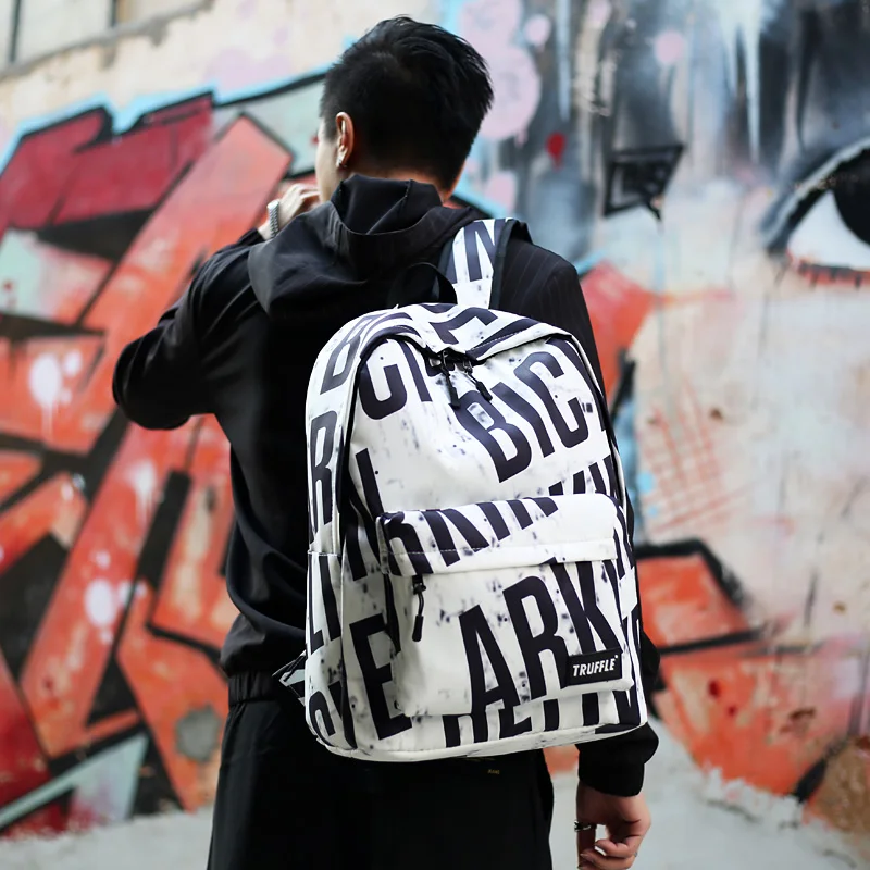 TRUFFLE brand men Backpacks for women Boys Girls Teenagers Fashion school Backpack with Print Abstract Travelling bag for Laptop