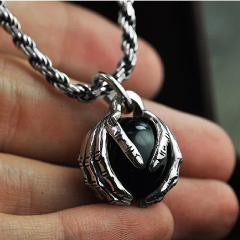 Мужской кулон из серебра 925 пробы с гранатом|f pendant|pendant menpendant men |