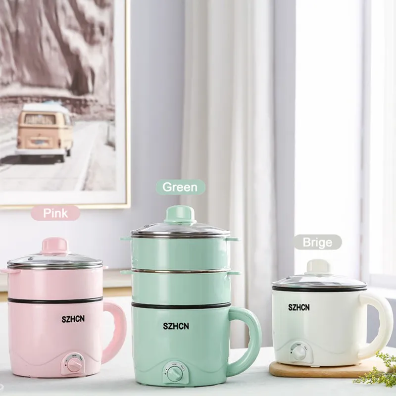 

Mini Rice Cooker Multi Electric Steamer Cooking Appliances Kitchen Cooking Pots Hot Single/Double Layer Non-stick Pan