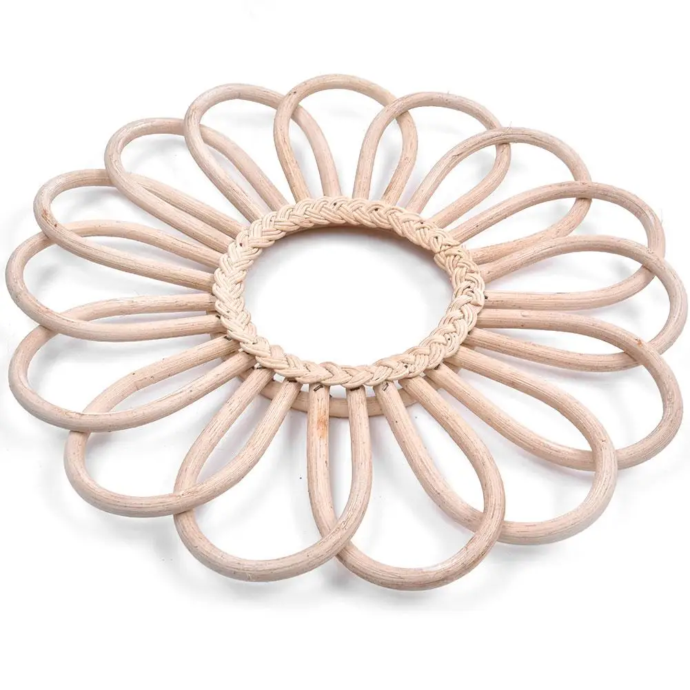 Винтажное круглое декоративный ротанг настенное зеркало в раме богемный стиль