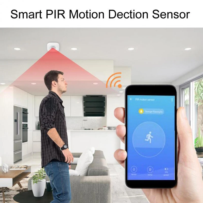 

Tuya WiFi PIR Motion Sensor Wireless Infrared Detector Security Burglar Alarm Sensor Smart Life APP Control