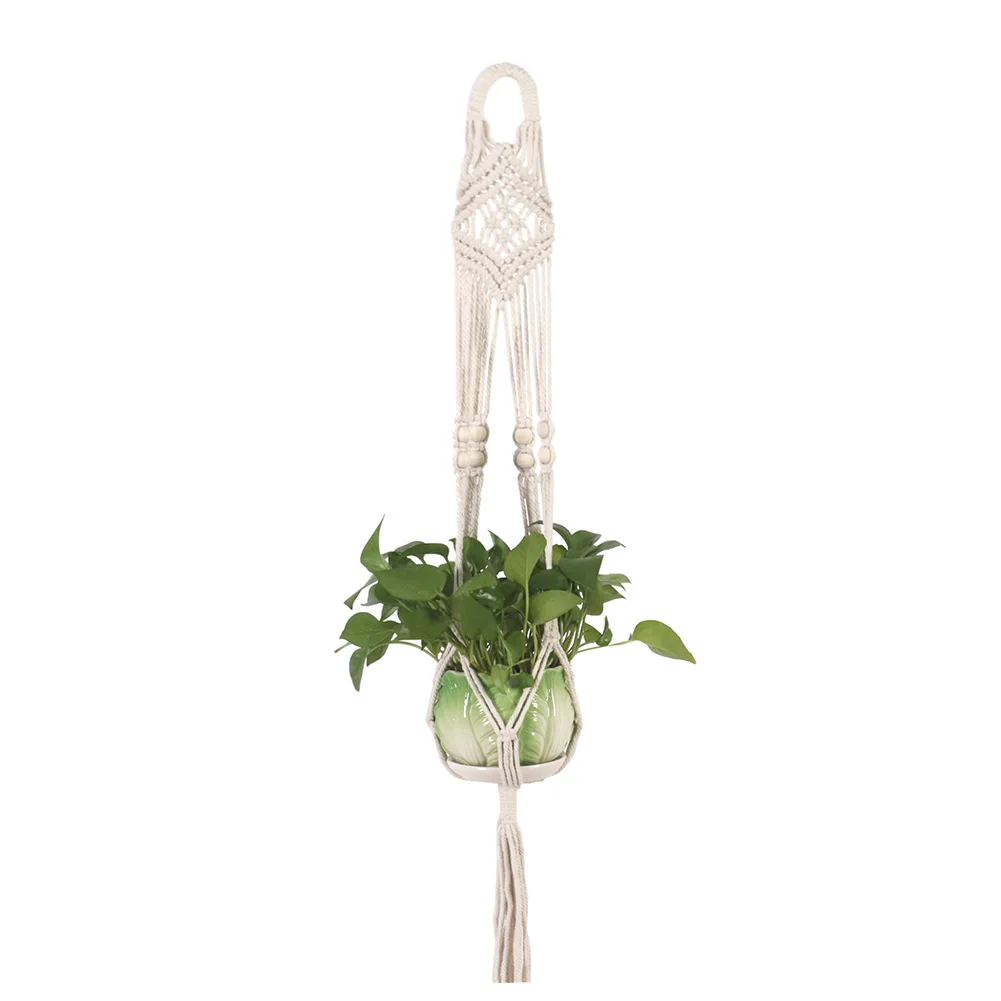 

Hanging Planter Basket Cotton Rope Handmade Cotton Plant Hanger Hanging Pots Plants 4 Packs Home Garden Office Decor Supplies