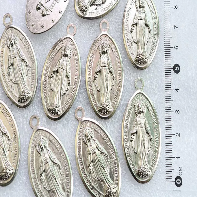 Медальон Дева Мария мини медальон Синяя Католика винтажное ожерелье аксессуары