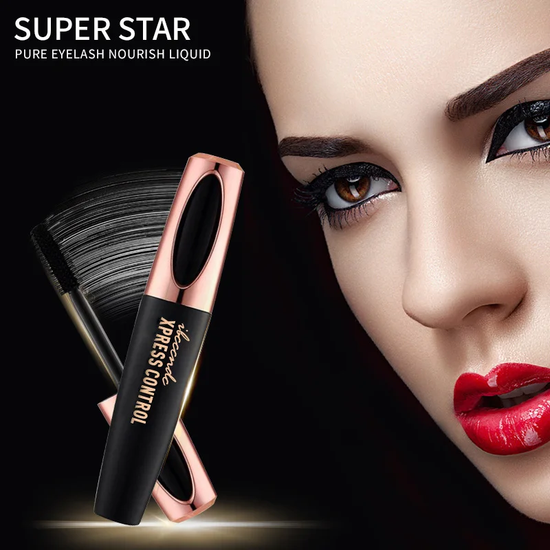 

New Women Makeup Mascara Waterproof 4D Silk Fiber Long Curling Black Eye Lashes Mascaras SCI88