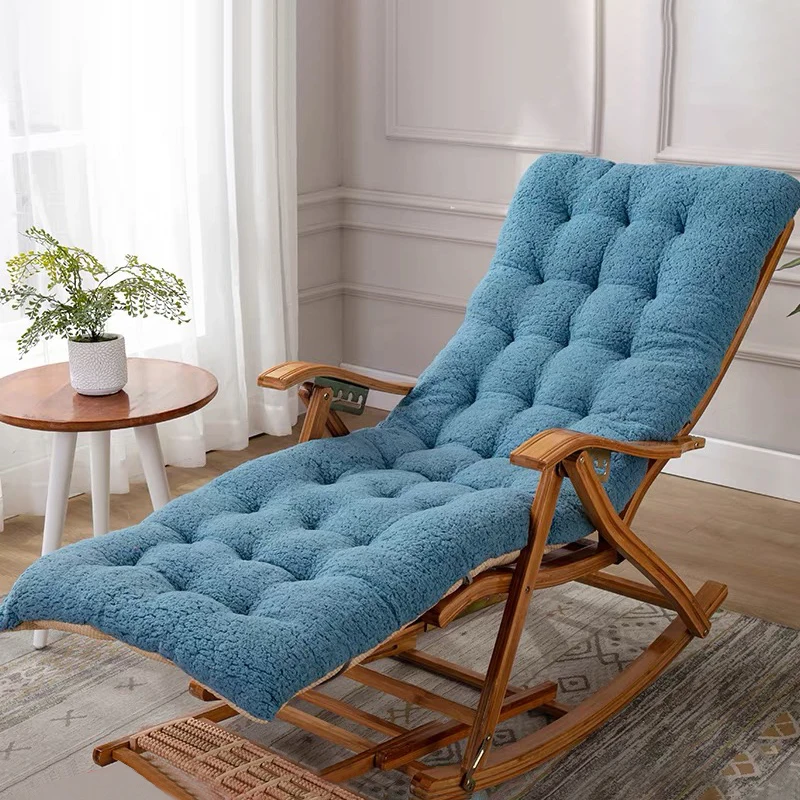 

Lambswool Recliner Chair Cushion Thicken Warm Armchair Sofa Back Cushion Soft Anti-slip Rattan Chair Lounger Seat Pad Home Decor