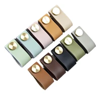 hxs leather copper luxury simple cabinet knobs nordic brass drawer pulls kitchen door handles for furniture hardware