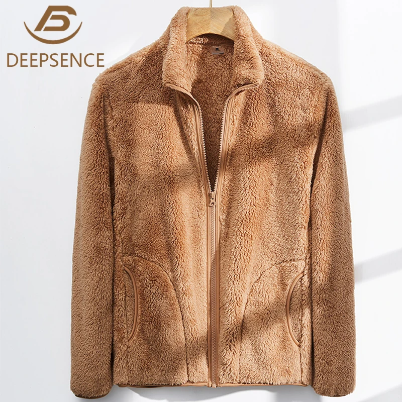 

Мужские зимние теплые уличные куртки из кораллового бархата, утепленные флисовые куртки, мужские и женские повседневные мягкие теплые флис...