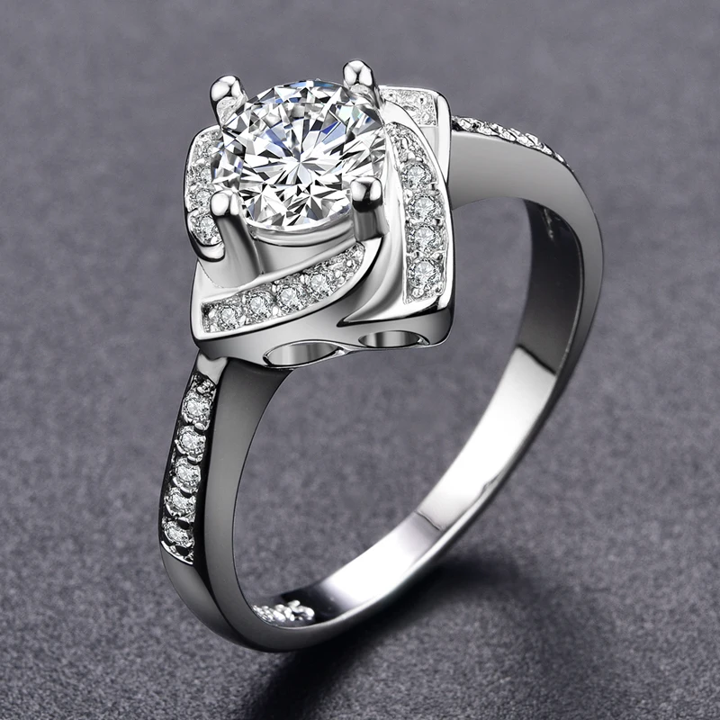 MDEAN белый золотой цвет свадебные ювелирные изделия AAA циркон Роскошная bague Модная