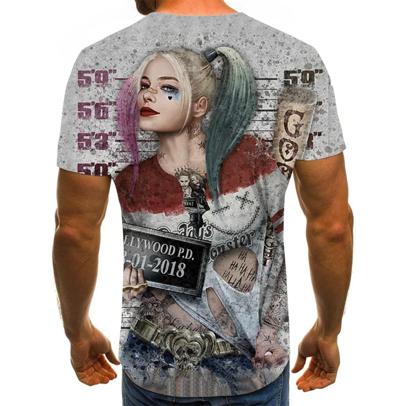 

Summer new 2021 novelty cool men and women short-sleeved T-shirt 3D printing T-shirt casual hip-hop T-shirt trendy