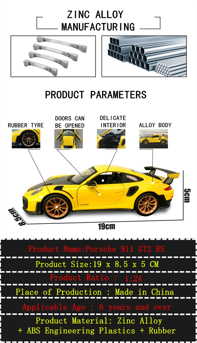 Bburago 1:24 Porsche 718 BOXSTER имитация сплава Модель автомобиля ремесла украшение Коллекция игрушек инструменты подарок