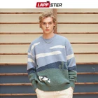 Мужской вязаный свитер LAPPSTER в стиле Харадзюку для коров, зима 2022, Милый Винтажный свитер, корейские модные дизайнерские пуловеры