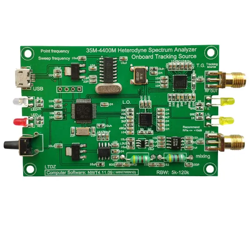 Новый анализатор спектра USB Большие размеры 35-4400M источника сигнала частота РФ