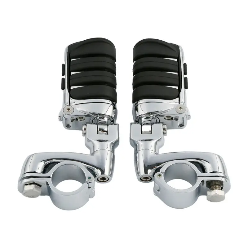 Motorcycle 1-1/4” Engine Guard Highway FootPeg Rests &amp Mounts For Harley Touring Honda Yamaha | Автомобили и мотоциклы