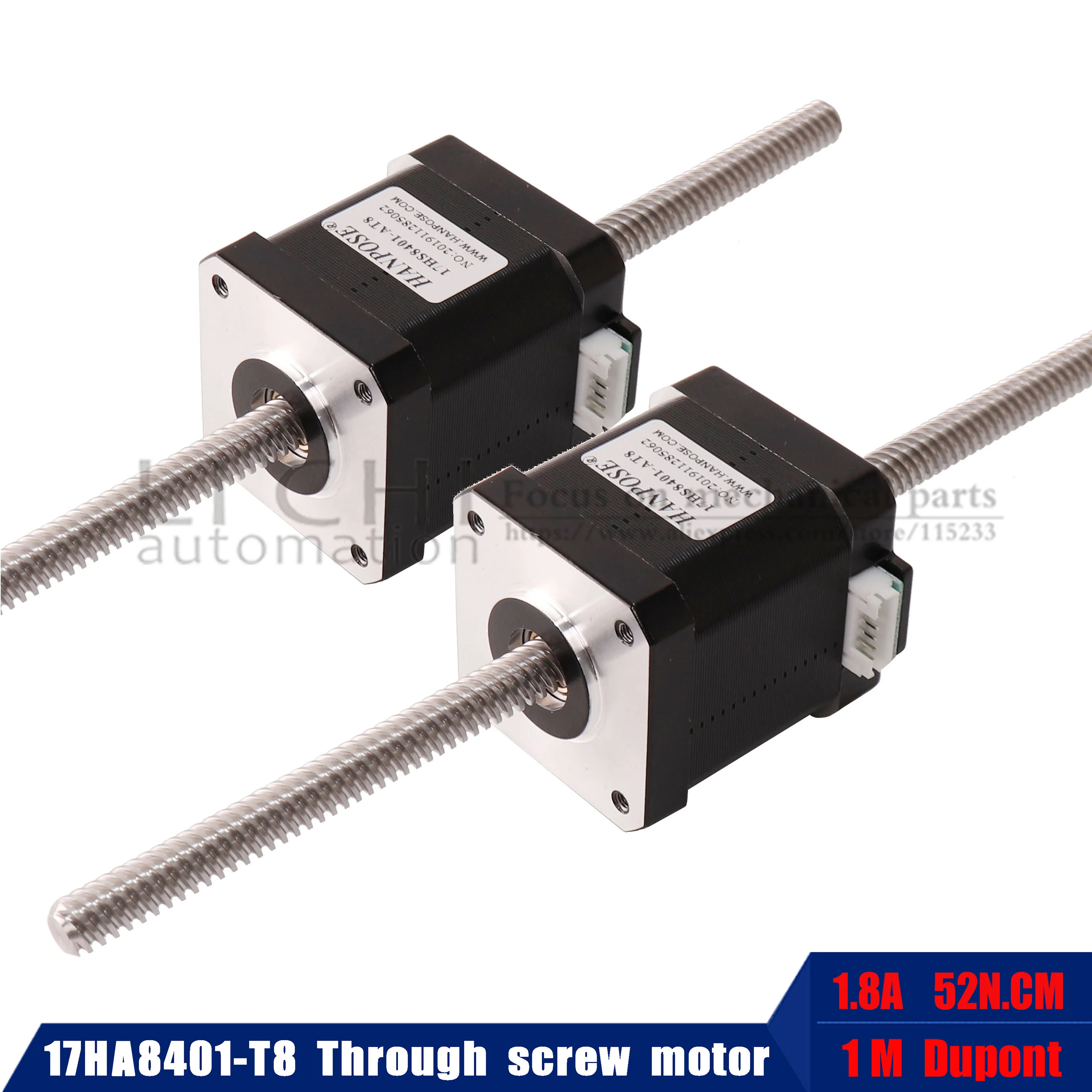 NEMA17 шаговый двигатель 17HA8401 T8 300 мм 1.7A 52N. См трапециевидный винт возвратно
