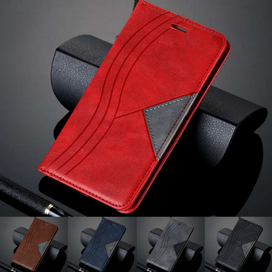 Кожаный чехол разных цветов для Xiaomi Redmi Note 8 7 Pro книжка с бумажником CC9E 9 8A 7A 6 K20