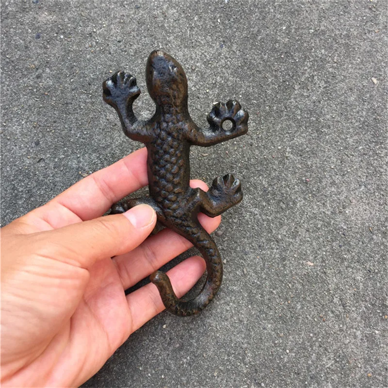 Чугунная настенная вешалка Gecko с крючком для вешалок пальто шляп ключей