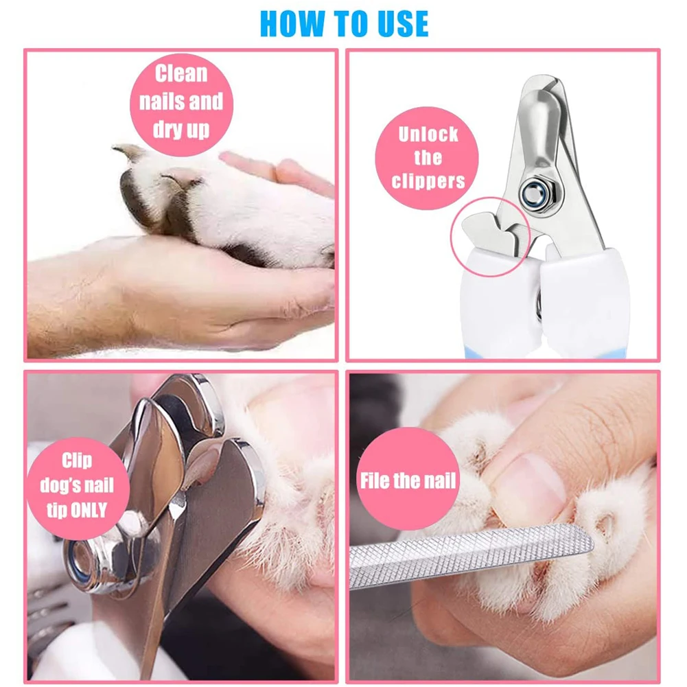 

Pet Cat Dog Nail Clipper Cutter Stainless Steel Grooming Scissors Clippers Claw Professional Nail Scissors with Lock