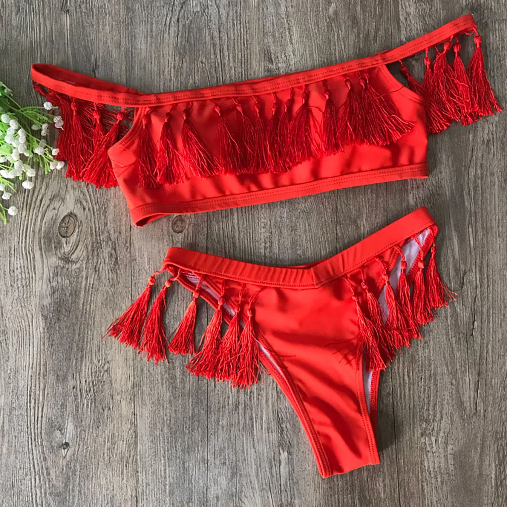 Женский купальник бикини Цельный цельный бюстгальтер пляжная одежда Пляжное