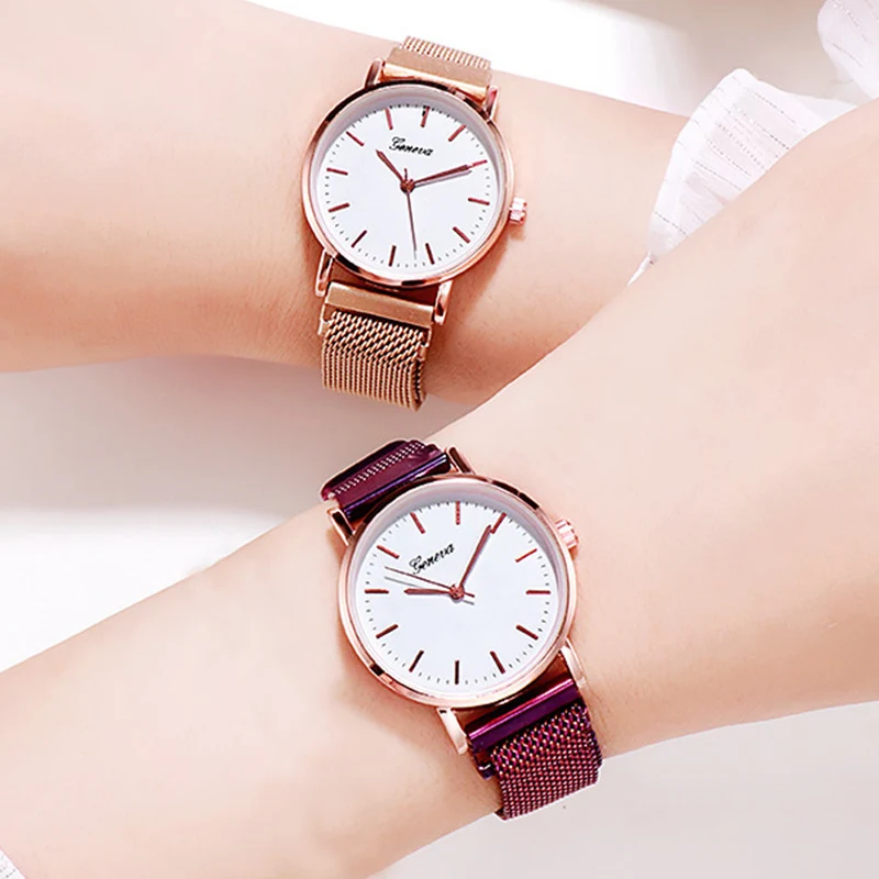 Повседневные модные женские часы из розового золота часы-браслет Reloj Mujer новинка