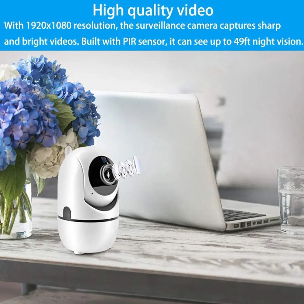

1080P HD Wireless IP Camera 2-Way Audio Night Vision APP Remote Control 2.4GHz WiFi Indoor Home Security Baby Monitor Webcam